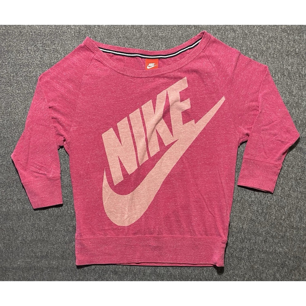 Nike 3/4 Sleeve Graphic Pink T-Shirt Women's Adult Size M